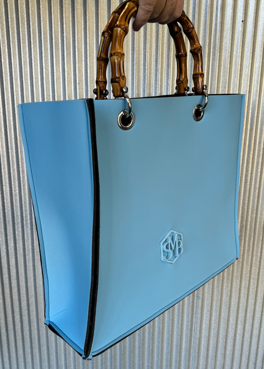 Sky Blue Bamboo Tote