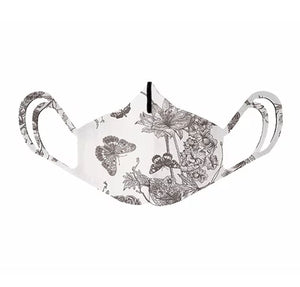 Grey Toile Print Mask