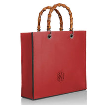 Load image into Gallery viewer, Red Passion Bamboo Tote